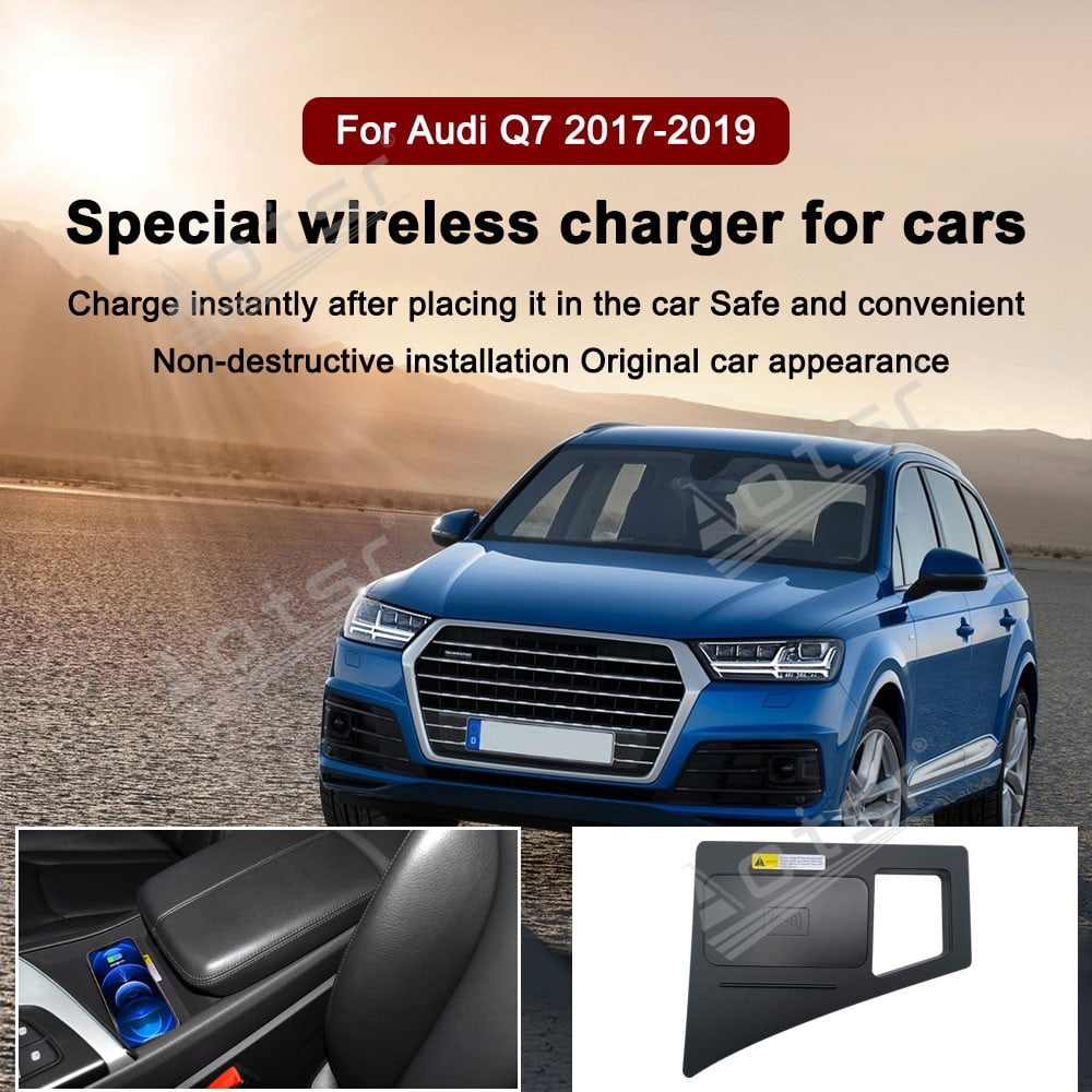 Aotsr AI car Auto wireless charger for Audi Q7 2017-2019 Intelligent Infrared Fast Wireless Charging