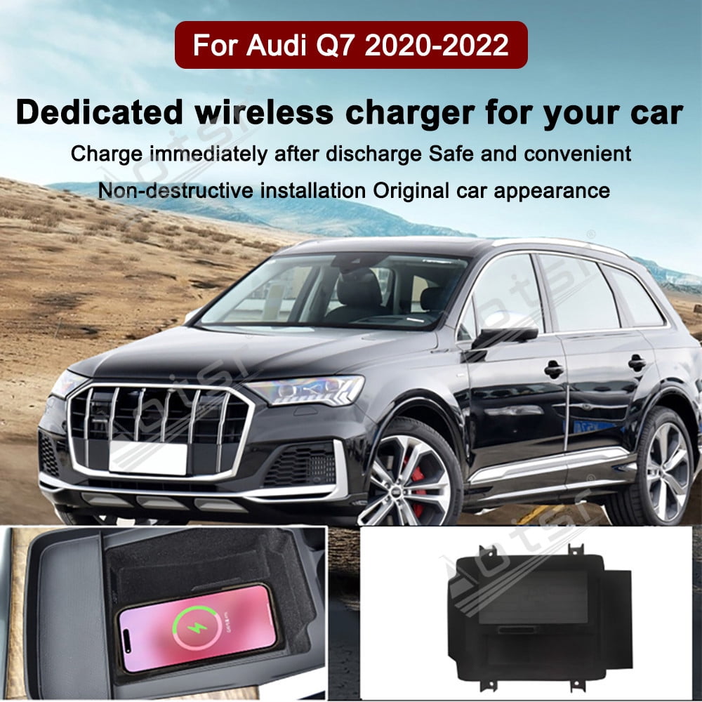 Aotsr AI car Auto wireless charger for Audi Q7 2020-2022 Intelligent Infrared Fast Wireless Charging