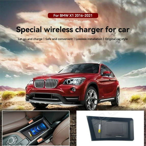 Aotsr AI car Auto wireless charger for BMW X1 2016-2021 Intelligent Infrared Fast Wireless Charging