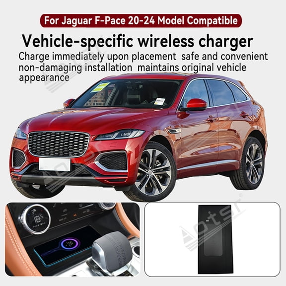 Aotsr AI car Auto wireless charger for Jaguar F-Pace 2020-2024 Intelligent Infrared Fast Wireless Charging