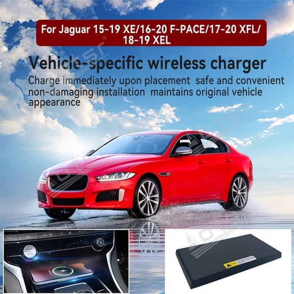 Aotsr AI car Auto wireless charger for Jaguar XEL/XFL 2018 Intelligent Infrared Fast Wireless Charging