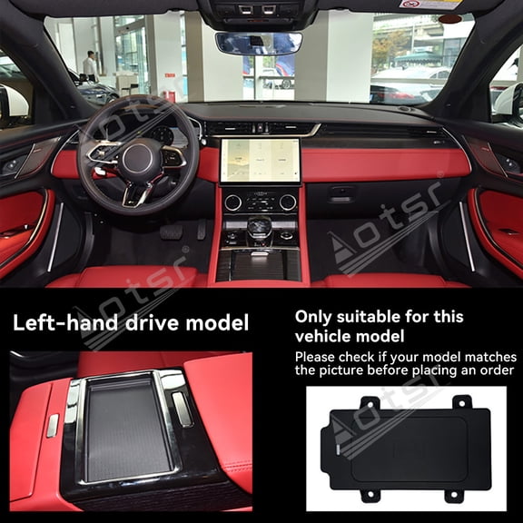 Aotsr AI car Auto wireless charger for Jaguar XFL 2021-2025 Intelligent Infrared Fast Wireless Charging