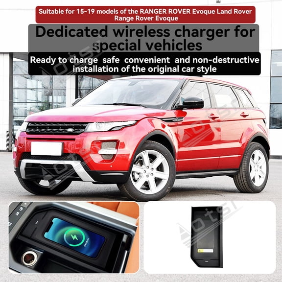 Aotsr AI car Auto wireless charger for Land Rover Aurora 2015-2019 Intelligent Infrared Fast Wireless Charging