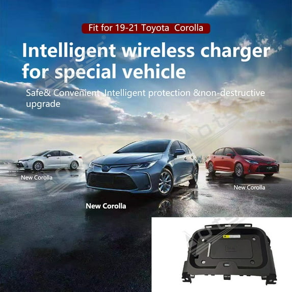 Aotsr AI car Auto wireless charger for Toyota Corolla 2019-2021 Intelligent Infrared Fast Wireless Charging