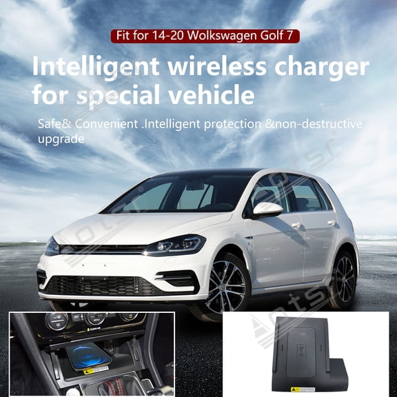 Aotsr AI car Auto wireless charger for Volkswagen Golf 7 2014-2020 Intelligent Infrared Fast Wireless Charging