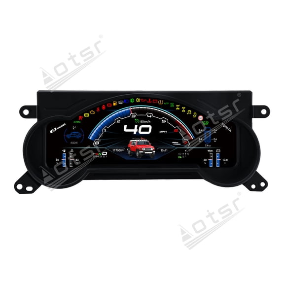 Aotsr Car Digital Dashboard Cluster For TOYOTA LAND CRUISER FJ 2007-2022 Auto Instrument Meter Screen TPMS Headunit Multimedia Virtual