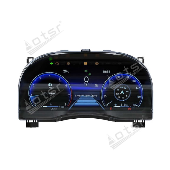 Aotsr Digital Cluster For Toyota Alphard 30 Series 2015-2023 Update To 40 Series Virtual Cockpit Speed Meter Car Dashboard Instrument