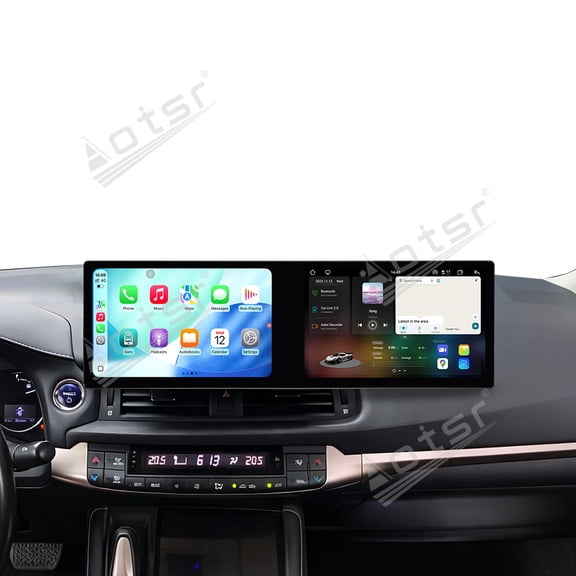 Aotsr Dual 10.1 inch Screen Car Radio For Lexus CT200h 2011-2018 Android 15 Multimedia Player GPS Navigation Auto DSP Stereo Host