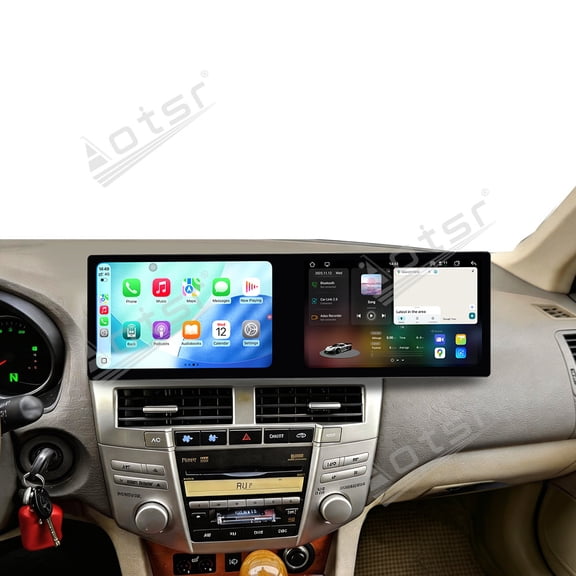Aotsr Dual 10.1 inch Screen Car Radio For Lexus RX330/RX350 2003-2007 Android 15 Multimedia Player GPS Navigation Auto DSP Stereo Host