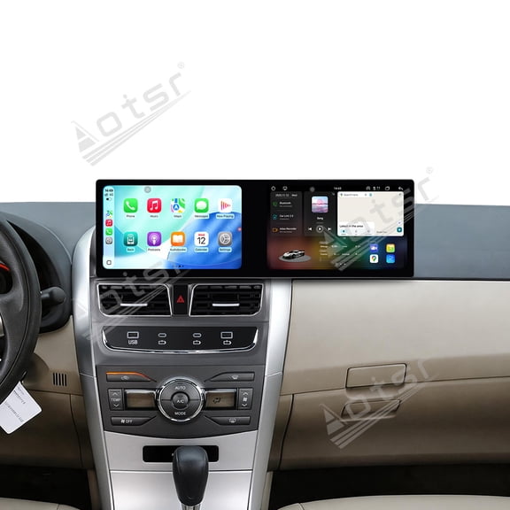 Aotsr Dual 10.1 inch Screen Car Radio For Toyota Corolla 2006-2013 Android 15 Multimedia Player GPS Navigation Auto DSP Stereo Host