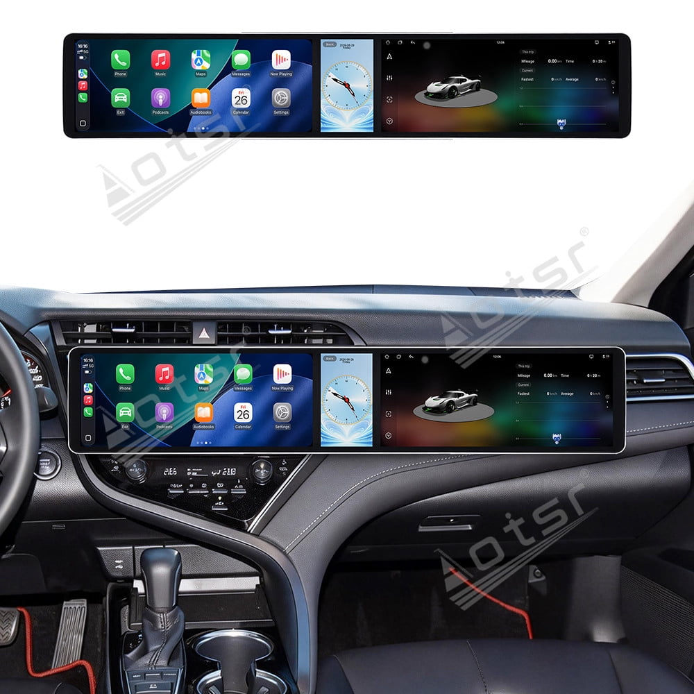 Auto Touch Screen Aotsr Dual 12.3 inch Car Radio for Toyota Camry 2018-2020 with 7870 ...