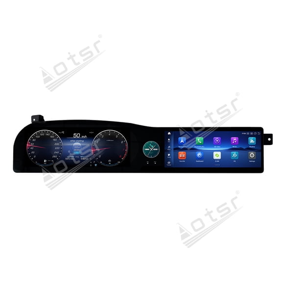 Aotsr Dual 12.3 inch For Mercedes Benz S Class W221 2006-2013 Car Multimedia Radio Player 3-in-1 Integrated LCD Android Screen GPS Navigation