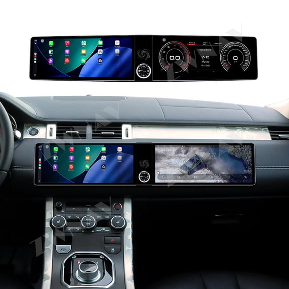 Aotsr Dual 12.3 inch For Range Rover Evoque 2012-2015 GPS Navigation Android 13 Car Radio CarPlay Multimedia Player Head Stereo Unit HD Screen