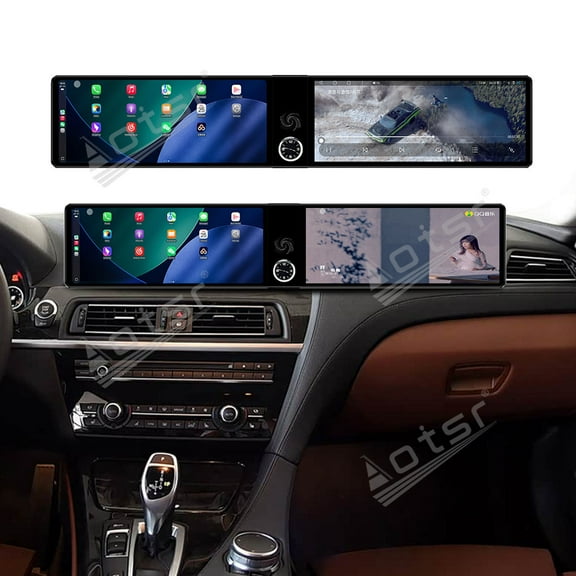 Aotsr Dual 12.3 inch For Range Rover Evoque 2016-2018 GPS Navigation Android 13 Car Radio CarPlay Multimedia Player Head Stereo Unit HD Screen