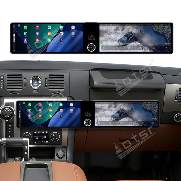 Aotsr Dual 12.3 inch Screen Car Radio For Hummer H2 2005-2012 Android GPS Navigation Multimedia Video Player Stereo Receiver Head Unit