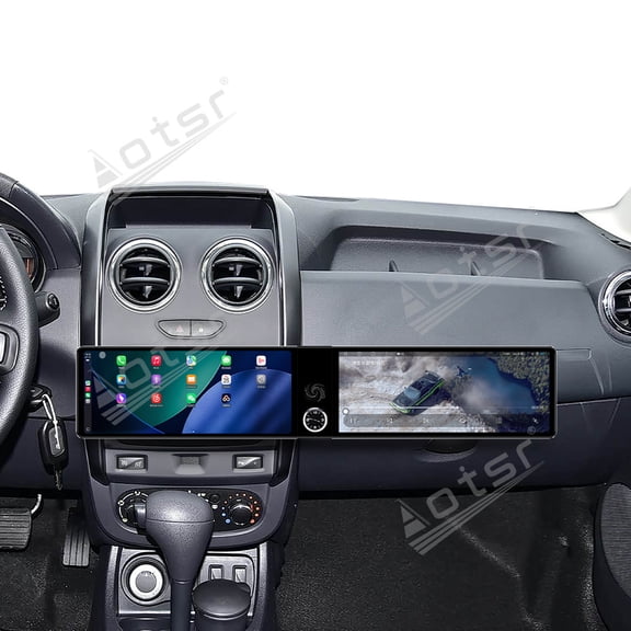 Aotsr Dual 12.3 inch Screen Car Radio For Renault Duster 2015-2020 Android GPS Navigation Multimedia Video Player Stereo Receiver Head Unit