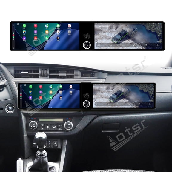 Aotsr Dual 12.3 inch Screen Car Radio For Toyota Auris 2013-2018 Android GPS Navigation Multimedia Video Player Stereo Receiver Head Unit