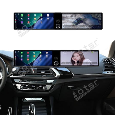 Aotsr Dual 12.3 inch Screen Carplay Android 14 Car GPS Navigation for BMW X3 X4 2017-2018 EVO Head Unit Multimedia Player Car Radio