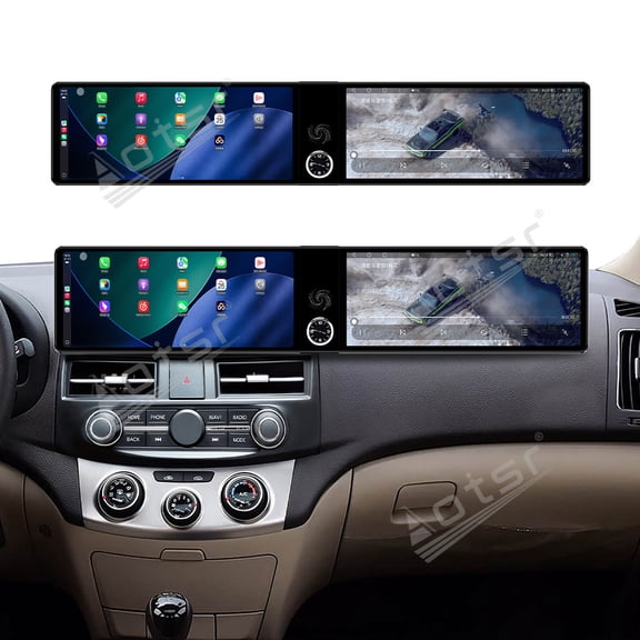 Aotsr Dual 12.3 inch Touch Screen Android 13 Qualcomm 8 CORE Carplay Car Radio For Hyundai Elantra 2006-2010 Car GPS Navigation Multimedia
