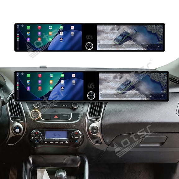 Aotsr Dual 12.3 inch Touch Screen Android 13 Qualcomm 8 CORE Carplay Car Radio For Hyundai IX35 2010-2015 Car GPS Navigation Multimedia