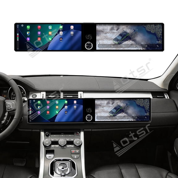 Aotsr Dual 12.3 inch Touch Screen Android 13 Qualcomm 8 CORE Carplay Car Radio For Land Rover Evoque 2012-2015 Car GPS Navigation Multimedia