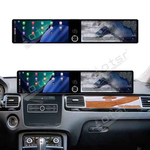 Aotsr Dual 12.3 inch Touch Screen Android 13 Qualcomm 8 CORE Carplay Car Radio For Volkswagen Touareg 2011-2017 Car GPS Navigation Multimedia