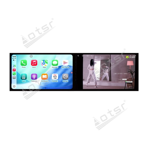 Aotsr Dual 16 inch Screen Car Radio For Land Rover Defender 2021+ Android GPS Navigation Multimedia Video Player Stereo Receiver Head Unit