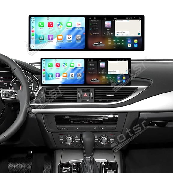 Aotsr Dual 9.1 inch Screen Car Radio For Audi A6/A7 2016-2018 Android 15 Multimedia Player GPS Navigation Auto DSP Stereo Host