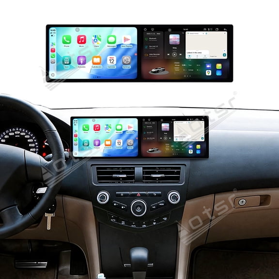 Aotsr Dual 9.1 inch Screen Car Radio For Honda Accord 2004-2007 Android 15 Multimedia Player GPS Navigation Auto DSP Stereo Host