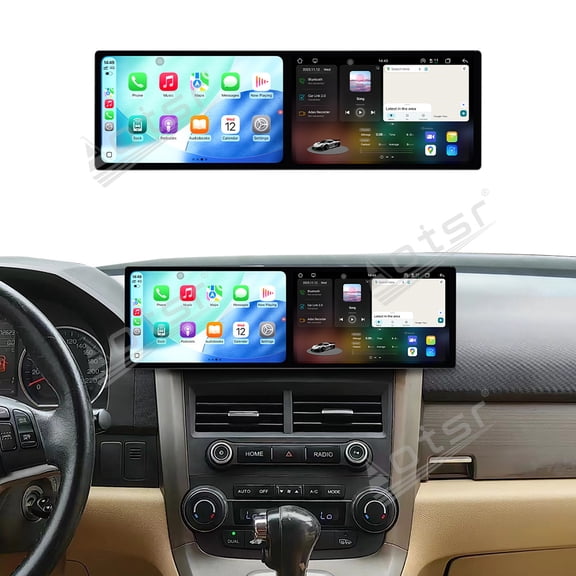 Aotsr Dual 9.1 inch Screen Car Radio For Honda CR-V 2007-2011 Android 15 Multimedia Player GPS Navigation Auto DSP Stereo Host