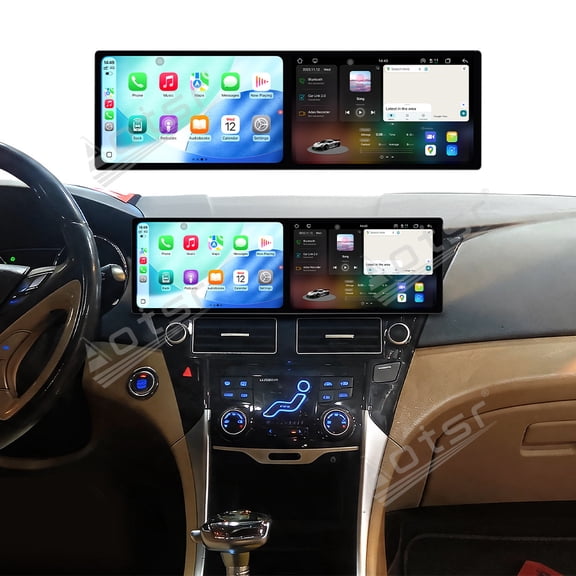 Aotsr Dual 9.1 inch Screen Car Radio For Hyundai Sonata 2011-2015 Android 15 Multimedia Player GPS Navigation Auto DSP Stereo Host