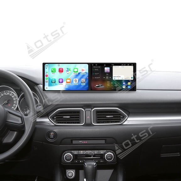Aotsr Dual 9.1 inch Screen Car Radio For Mazda CX-5 2022-2024 Android 15 Multimedia Player GPS Navigation Auto DSP Stereo Host