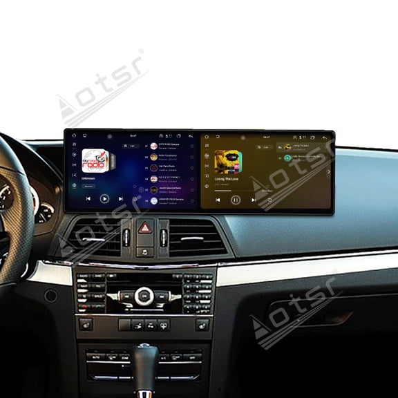 Aotsr Dual 9.1 inch Screen Car Radio For Mercedes-Benz E 2-door coupe W212 2009-2011 Android 15 Multimedia Player GPS Navigation Auto DSP Stereo Host
