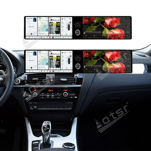 Aotsr Dual Screen 12.3 inch Car Radio For BMW X3/X4 2017-2018 Car Multimedia Video Player GPS Navigation Carplay Unit Auto Parts