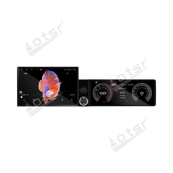 Aotsr Dual Screen 13.1 inch+12.3 inch Android 15 Carplay Car Radio for Mitsubishi Eclipse 2005-2012 Car GPS Navigation Multimedia