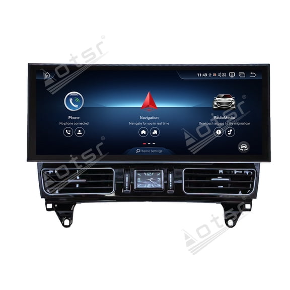 Aotsr Qualcomm 15.8 inch Car Radio Android 14 For Mercedes Benz ML/GL 2012-2015 Car Carplay Auto Stereo GPS Navigation IPS Screen BT(NTG4.5)