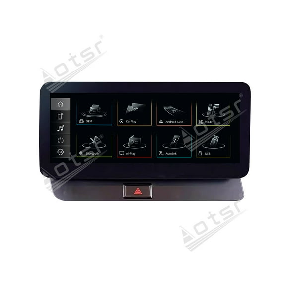 Aotsr Ultra-Thin 10.25 inch Wireless CarPlay+Android Auto Retain Original Car Function Car Radio Stereo Multimedia Receiver for Audi Q5 2009-2017 Compatible with Original Car System