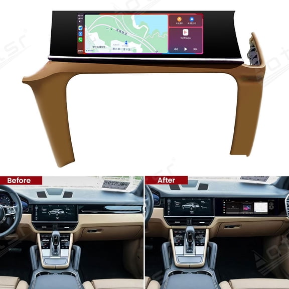 Aotsr for Porsche Cayenne 2018-2022 Car Copilot Android Screen Auto Headunit Monitor Carplay Passenger Seat Entertainment New Upgrade