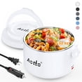thumbnail image 1 of Aotto Electric Lunch Box, 32 oz Portable Heated Lunch Box for Adults, 12V/24V/110V Portable Food Warmer for Car/Truck/Work, BPA-Free, White, 1 of 8