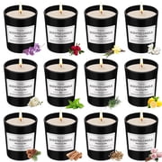 Giphtpoeet Scented Candles 12 Gift Sets for Women Natural Soy Wax Christmas Birthday Gift Candles Burning Time for 240h