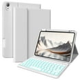 thumbnail image 1 of Aoub Backlit Keyboard Case for iPad 11th/10th Generation A16 with Pencil Holder 11inch/10.9 inch, Magnetic Detachable Wireless Bluetooth Folio Stand Rechargeable Keyboard Cover, Grey, 1 of 10
