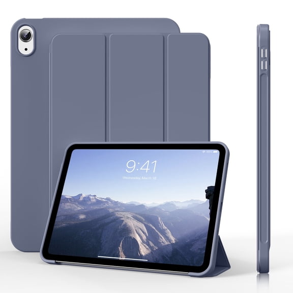Aoub Case for iPad (a16) 11th 10th Generation 11 inch / 10.9 inch 2025 / 2022, Auto Wake/Sleep, Tri-fold Stand Smart Case Soft TPU Back Case, Purple