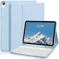 thumbnail image 1 of Aoub Keyboard Case for iPad (A16) 11th 10th Generation 2025 2022 with Pencil Holder, Detachable Wireless Bluetooth Rechargeable Keyboard Cover, Blue, 1 of 8