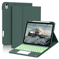 thumbnail image 1 of Aoub Touchpad Keyboard Case for iPad A16 11th Generation / iPad 10th Generation 2025/2022 with Backlit, Magnetic Detachable Wireless Bluetooth Keyboard Case, Dark Green, 1 of 8