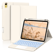 Aoub Touchpad Keyboard Case for iPad A16 11th Generation / iPad 10th Generation 2025/2022 with Backlit, Magnetic Detachable Wireless Bluetooth Keyboard Case, Wh