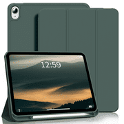 Aoub iPad 10th Generation Case 10.9 inch 2022 with Pencil Holder, Auto Wake/Sleep, Tri-fold Stand Smart Case Soft TPU Back Case for iPad 10th Generation Model A2696 A2757 A2777 (Light Green)