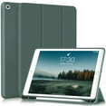 thumbnail image 1 of Aoub Case for iPad 6th Generation 2018 / 5th Generation 2017 with Pencil Holder, Slim Lightweight Soft TPU Back Smart Cover, Auto Sleep/Wake, Tri-fold Case for iPad 9.7 inch, Dark Green, 1 of 8