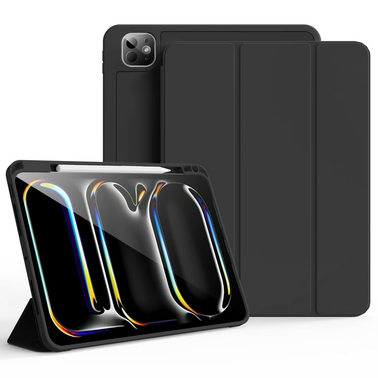 iPad Pro 11 Case 2024 (M4 5. Generation) with Pen Holder, Flexible TPU Back Cover Case Supports Apple Pencil Pro/USB-C, Auto Sleep/Wake, Black iPad Pro 11 Case 2024 (M4 5. Generation) with Pen Holder, Flexible TPU Back Cover Case Supports Apple Pencil Pro/USB-C, Auto Sleep/Wake, Black