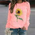 thumbnail image 1 of Aoujea Autumn&Winter Pullover Sweatshirts , Winter Womens Casual Tops Ladies Sunflower Print Sweatshirt Blouse Tee Sweater Loose Fit Tops, 1 of 3