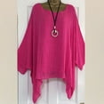 thumbnail image 1 of Aoujea Plus Size Long Sleeve Tee Shirts for Women Tops Workout Shirts O-Neck Short Sleeve T-Shirt Summer Solid Loose Blouse Tops, 1 of 4